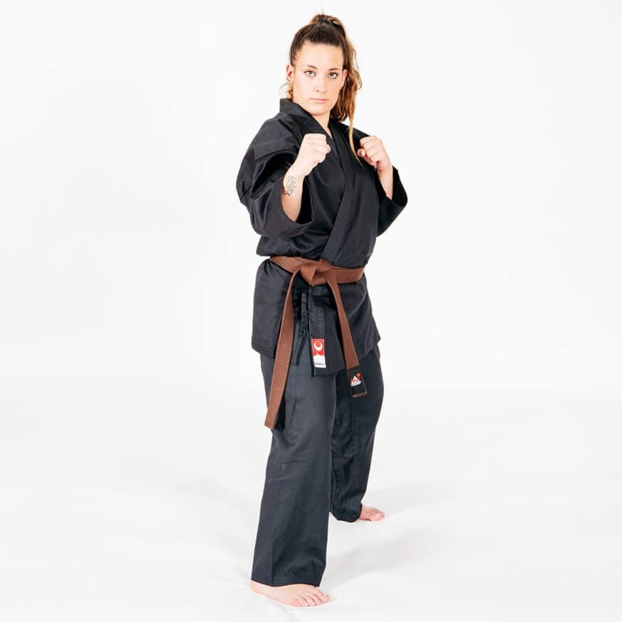 Allenamento di Karategi in kimono Fuji Mae 8 Fuji Mae Karategi Kimono da allenamento nero