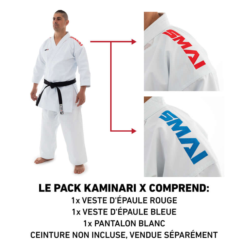 Kimono Kata KAMINARI X Pack SMAI - WKF 9 Kimono Kata KAMINARI X Pack SMAI