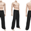 Pantaloni da Tai Chi in viscosa e cotone, neri