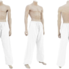 Pantaloni Tangzhuang in cotone bianco