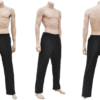 Pantaloni Tangzhuang in cotone nero