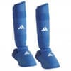 Protezioni per tibie e piedi da karate Adidas - blu, rosso - WKF 10 Protezioni per tibie e piedi Adidas Karate - blu, rosso - WKF