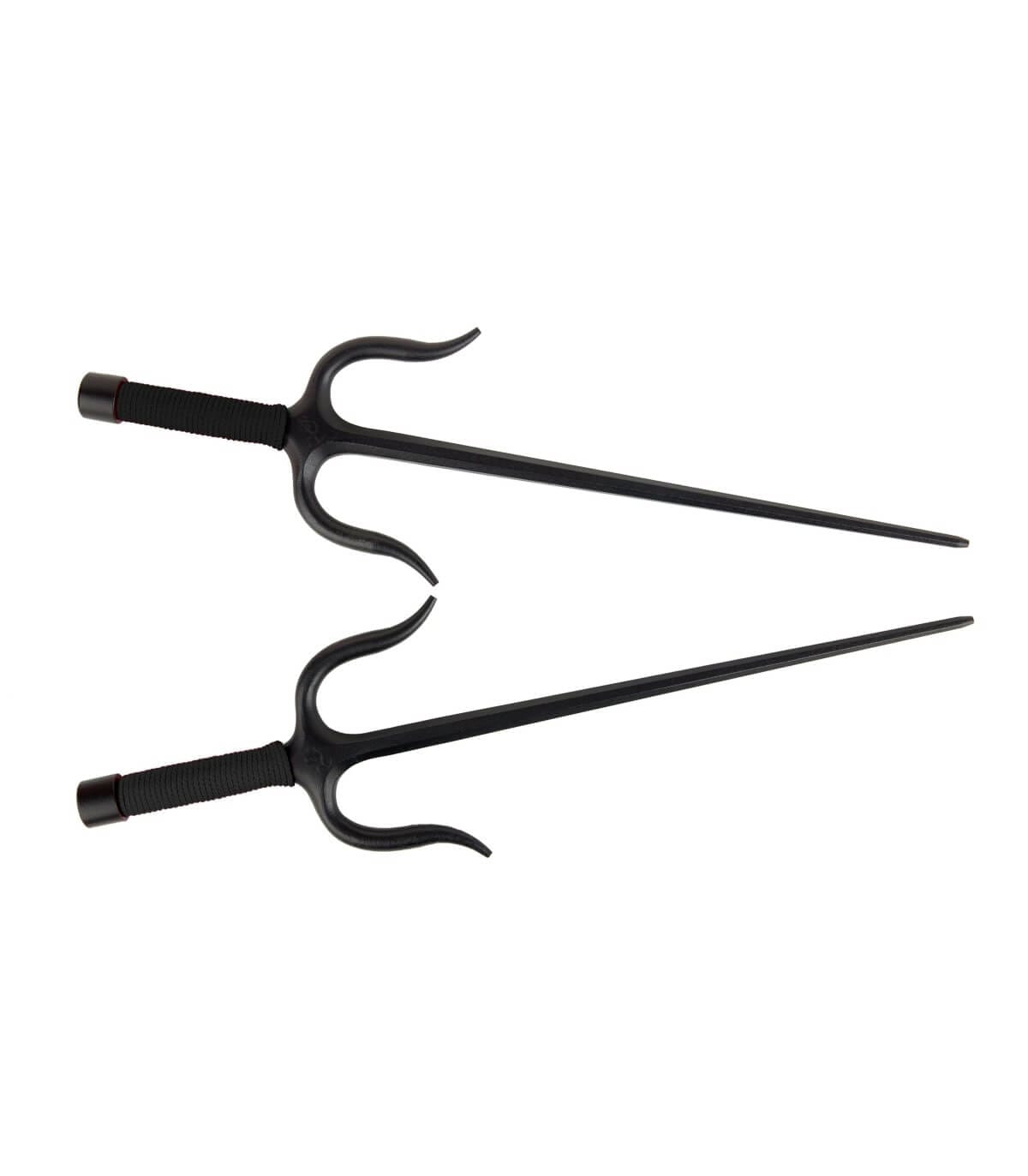Sai Kamikaze Kobudo professionale in ferro battuto 7 Sai Kamikaze Professional Kobudo in ferro battuto-nero-coppia