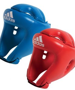 Casco da boxe Adidas modellato blu o rosso