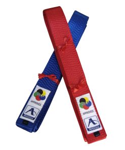 Cintura da karate ARAWAZA Competition Deluxe Satin - KATA - Rosso o blu