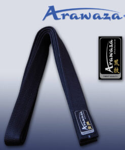 Cintura nera da karate ARAWAZA DELUXE in cotone o raso