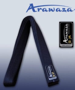 cintura nera di karatè-arawaza-seta naturale