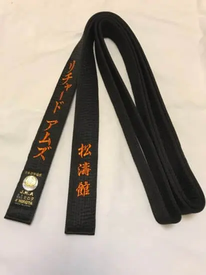 HIROTA Satin cintura nera di karate di alta qualità