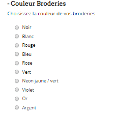 couleur broderie