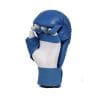 guanti da karate con pollice blu.