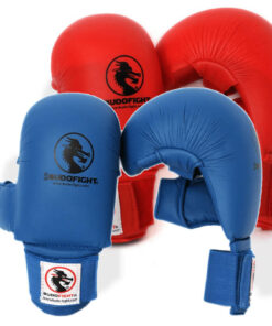 Guanti da karate BUDO-FIGHT con pollice - blu o rosso