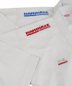 karategi Kamikaze Premier Kata spalle ricamate in rosso e blu