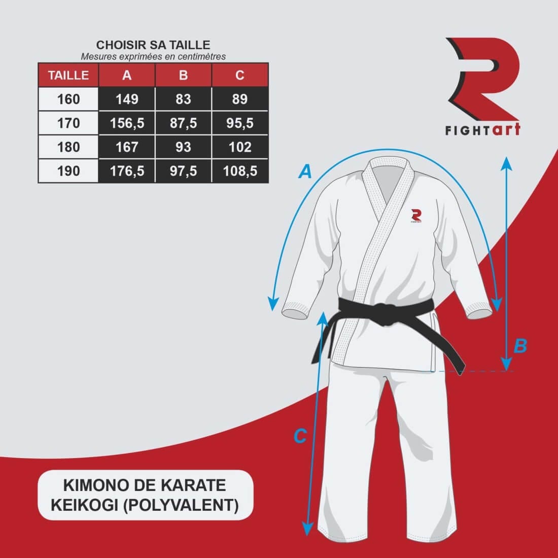 Karategi di karate - Fight-Art 12 Kimono da karate Keikogi - Taglia Fight-Art