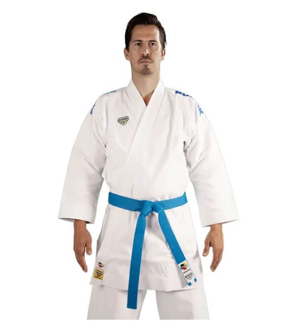 PUNOK WKF Kimono karate da competizione Gold Kata - Set combinato da 3 pezzi 7 karategi