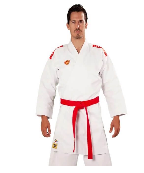 PUNOK WKF Kimono karate da competizione Gold Kata - Set combinato da 3 pezzi 6 karategi