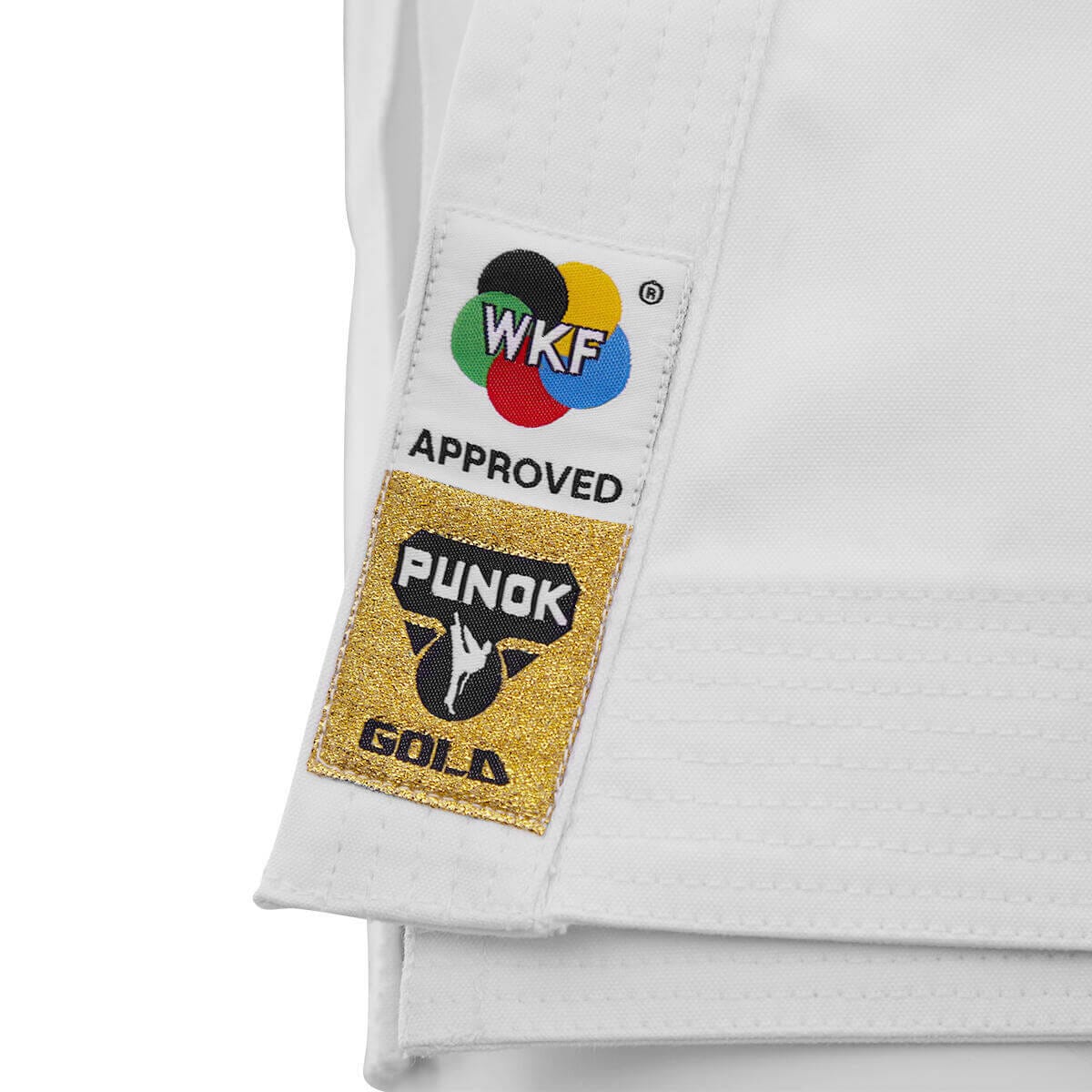 PUNOK WKF Kimono karate da competizione Gold Kata - Set combinato da 3 pezzi 10 karategi