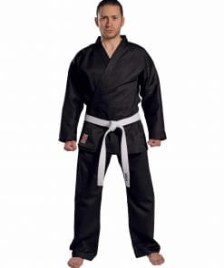 Kimono Karate tradizionale nero KWON 8oz faccia karategi