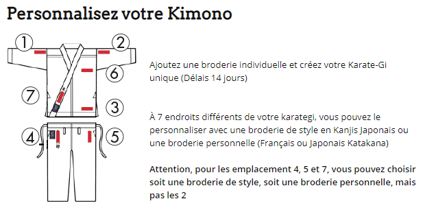 personnalisation kimono