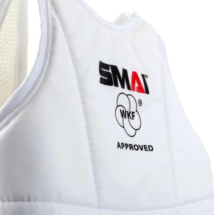 Pettorale da karate maschile SMAI - WKF 4 uomo-karate-smai-wkf-front-