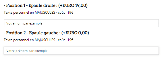 position 1 et 2