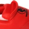 protezione staccabile del piede di karate-pu-budo-fight-red-velcro-fastening-shin-protector