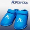 protezioni per piedi-karate-arawaza-style-wkf-blue