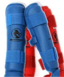 staccabile-pu-budo-combattimento-shin-guardia-blu o rossa