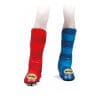 Protezioni per tibie e piedi Noris Karate Contact - blu o rosse