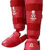 Protezioni per tibie e piedi Hayashi Karate 5 protezioni per tibie e piedi - hayashi-karate-red