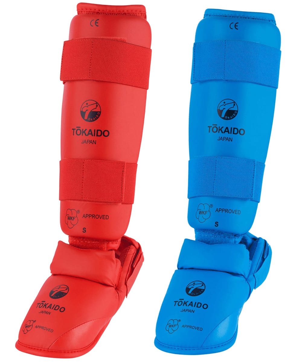 Perfeclan MMA Parastinchi Gear Leg Protezione del Piede Pad Karate Arti Marziali boxeo en Tailandia Thai per Bambini Attrezzatura di Supporto, Link Blu S