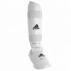 Protezioni per tibie e piedi da karate Adidas - bianco - WKF 8 adidas-66135d-removable-foot-protector-shin-guard-white