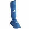 Protezioni per tibie e piedi da karate Adidas - blu, rosso - WKF 9 adidas-66135d-removable-foot-protector-shin-guard-blue