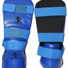 Protezioni per tibie e piedi da karate a contatto - Budo-Fight - blu o rosse - immagine 6