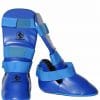 Protezioni per tibie e piedi da karate a contatto - Budo-Fight - blu o rosse - immagine 2