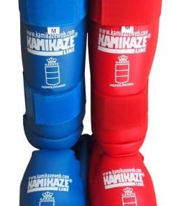 Protezioni per tibie e piedi Kamikaze - blu o rosso