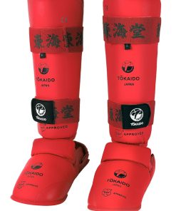 Protezioni per tibie e piedi da karate TOKAIDO Kanji approvate dalla WKF